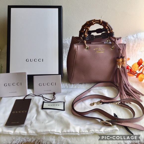 Gucci Handbags - Gucci Bamboo Shopper In Old Rose
